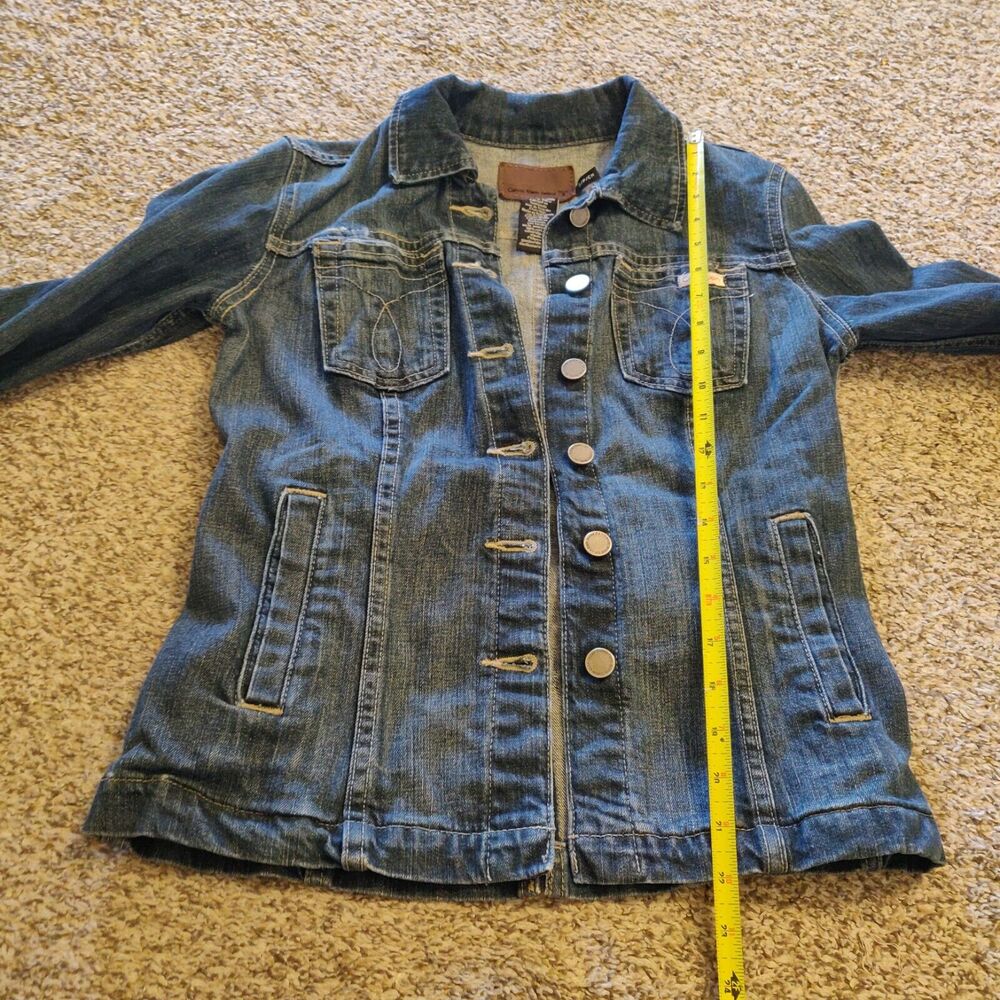 Calvin Klein Jeans Women's Denim Jacket Size S Button Up - Picture 5 of 5